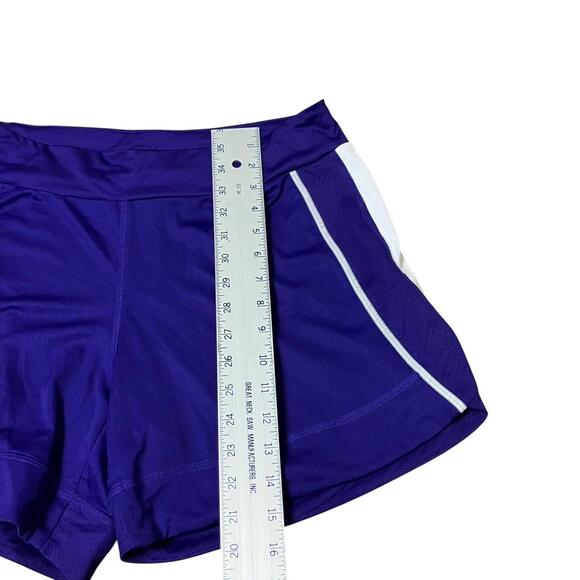 Adidas Shorts Womens Purple Athletic Soccer Sporty Running Gym White Size M - Picture 2 of 10
